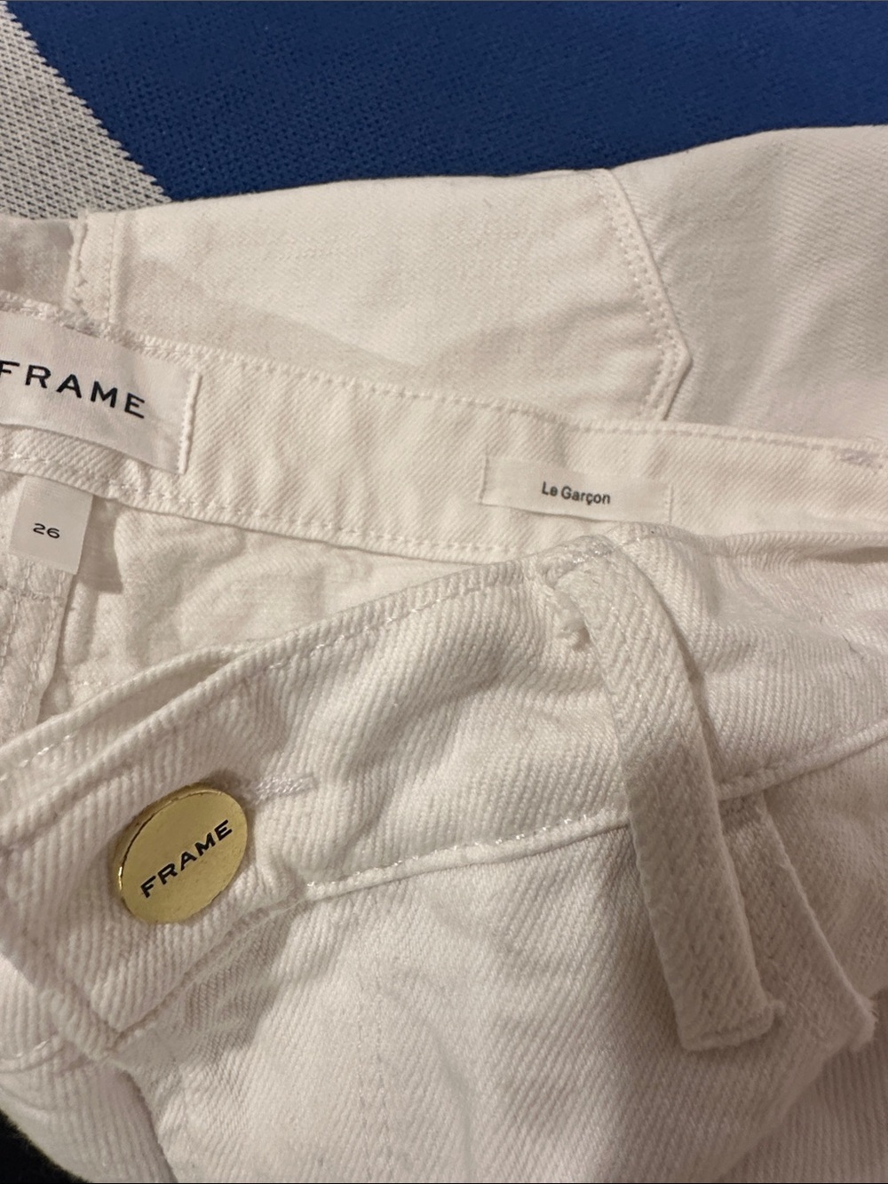 Frame la garçon Denim White Slim Distressed Women’s Jeans - Picture 4 of 4